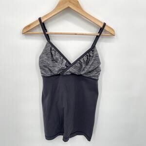 LULULEMON Grey Surplice Strappy Grey Tank  // 8